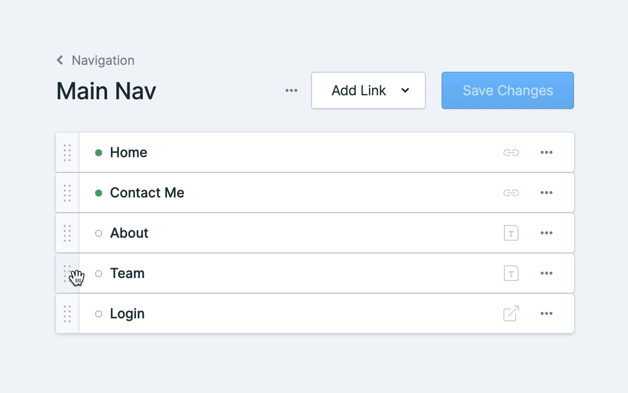Statamic navigation in action - thanks Statamic!